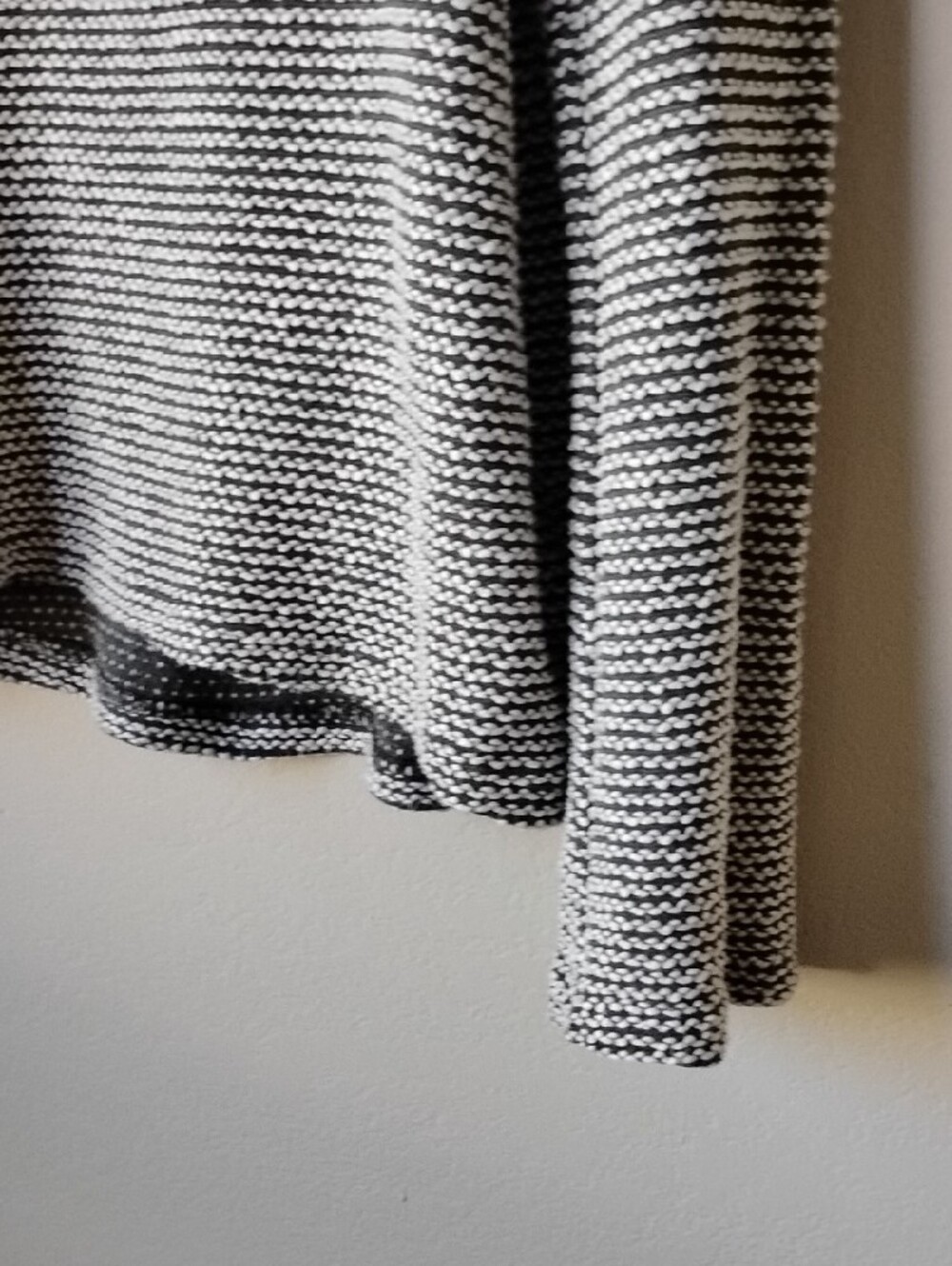 Roxy Size S Black & White Striped Knit Button-Shoulder Sweater - Picture 6 of 16